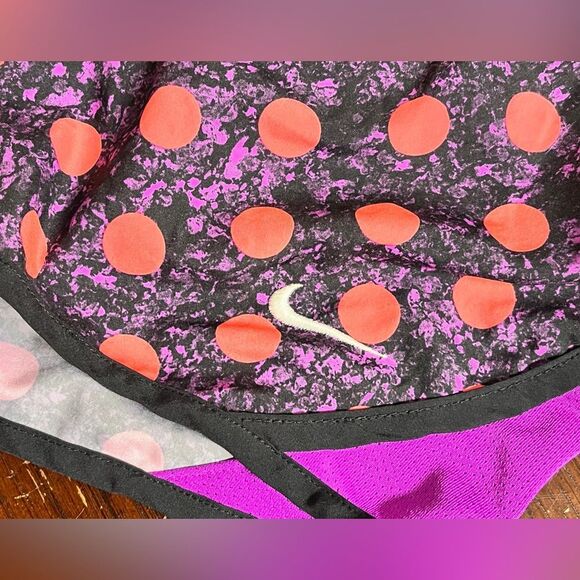 Nike Dri Fit Youth Girls Running Shorts 3” inseam Pink Orange Sz L - Picture 2 of 4
